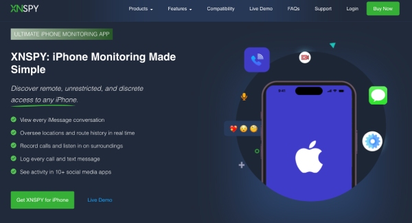XNSPY on iPhone